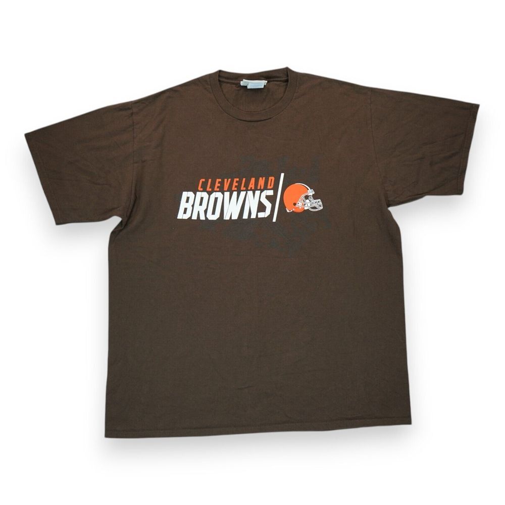 Vintage Fanatics Cleveland Browns T-shirt 90s Brown Men's Size XL Short Sleeve